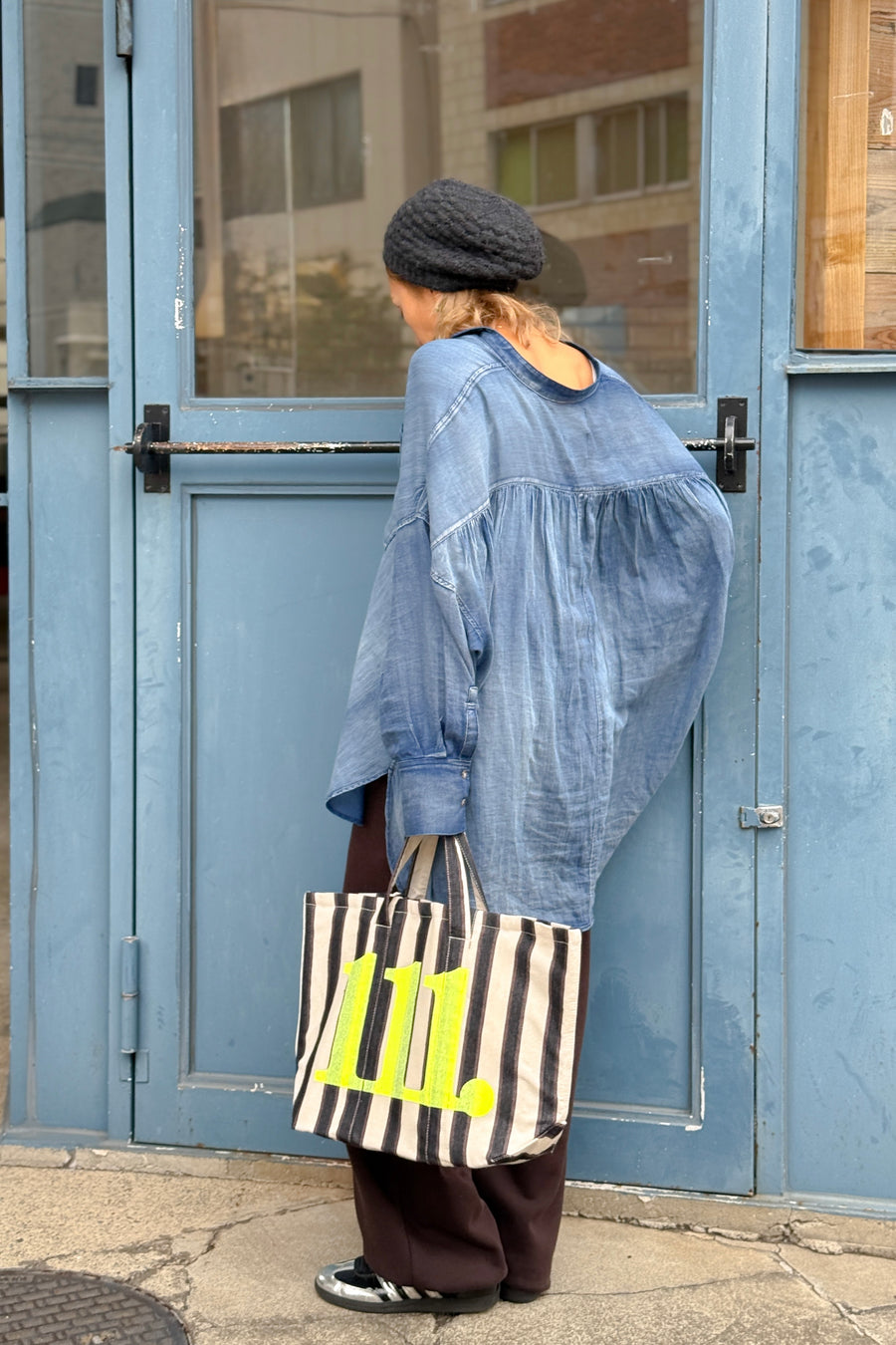 STRIPE TOTE BAG – H.V.F.N
