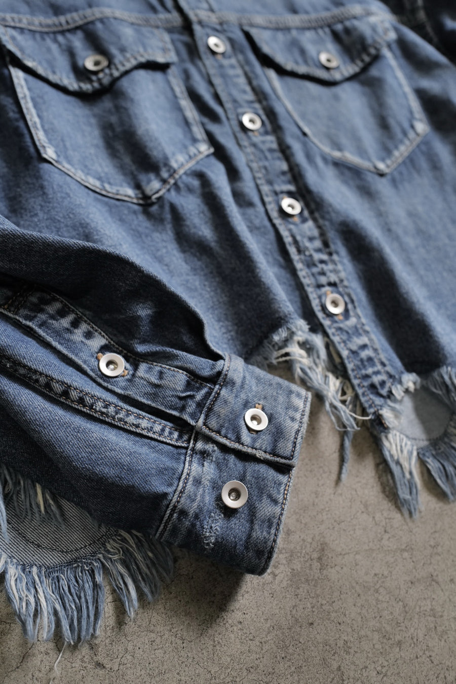 HEM CRUSH DENIM SHIRT – H.V.F.N