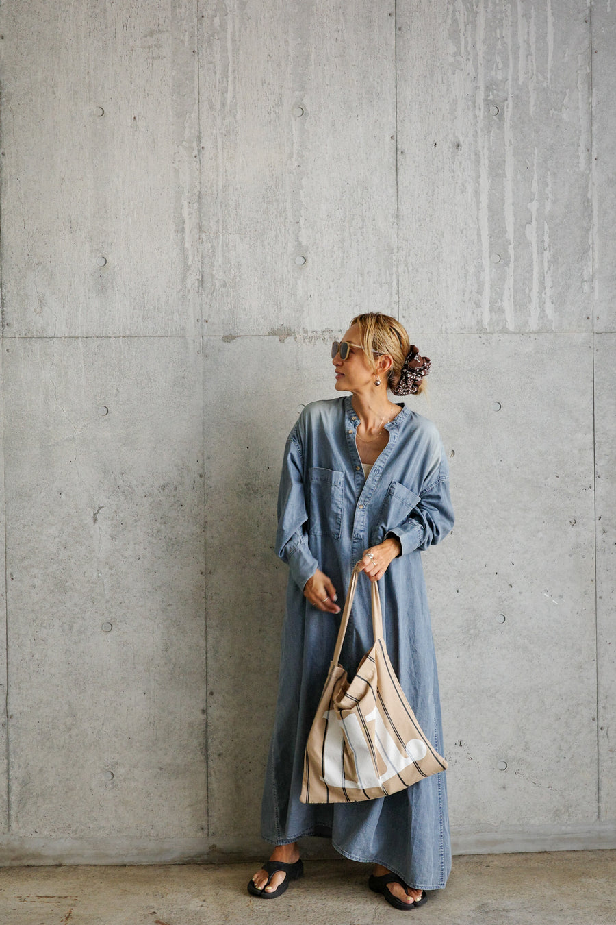 FLOW DENIM ONEPIECE